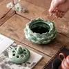 Quemador de Incienso de Loto Cerámico Paso a Paso Quemador de Incienso de Loto Inserto para Incienso Hogar Salón de Té Zen Accesorios para Juego de Té Soporte para Incienso Soporte para Incienso