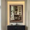 Pintura a Óleo Texturizada para Sala de Estar, Arte de Figura e Floral Estilo Americano, Pintura Decorativa para Sala de Jantar, Grande Mural de Estilo Europeu de Luxo Leve, Vintage