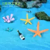 Mini estrella de mar colorida de cinco puntas, manualidades de resina para paisajes en miniatura, decoraciones para acuarios, accesorios para elementos acuáticos de peceras