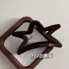 Pinza de Garra Grande Color Café Retro Estilo Francés para Mujeres con Cabello Grueso, Pasador con Estampado de Leopardo, Pinza para el Cabello Grande de Alta Gama y Exquisita