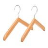 Percha de madera maciza para niños al por mayor tienda de ropa de madera antideslizante soporte para ropa tienda de ropa para mujer percha de ropa sin costuras clip para pantalones de ropa infantil