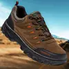 Nuevos Zapatos de Montañismo para Hombre Punta Redonda Tacón Plano Zapatos de Protección Laboral Casuales Modernos Cómodos para el Frío Pegados Cementados Cosidos Zapatos de Montañismo