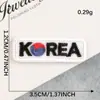 Emblema Bordado Computadorizado Etiqueta Acessórios para Roupas Adesivos Bordados Adesivos Patch Bandeira da Coreia do Sul Acessórios Adesivos de Tecido