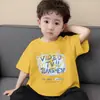 Camisetas Estampadas Suaves de Algodón Puro de Verano para Niños Mayores, Elegantes Camisas de Manga Corta con Cuello Redondo Estilo Coreano, Ropa Infantil, Playeras de Manga Corta para Niños