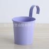 Cubo Colgante de Hierro Transfronterizo Maceta con Gancho de Metal Maceta Colgante para Hogar Balcón Cubo de Flores Pequeño Maceta Colgante Pastoral