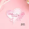 2026 Día de la Madre Feliz Decoración de Pastel Tarjeta de Corazón Acrílico Cadena de Perlas Topper Feliz Día de la Madre