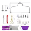 Conjunto de Boleira Giratória com 106 Peças, Bico de Confeitar, Saco de Confeitar, Espátula, Forminhas de Cupcake, Ferramentas de Confeitaria Venda por Atacado