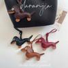 En stock PU Dachshund Dog Bag Colgante Lindo Ruth Mismo Cuero Cachorro Llavero Colgante de Coche DIY Colgante