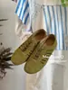 Mocasines Casuales Calados para Mujer, Zapatos de Piel para Primavera y Verano, Sandalias Deportivas con Cordones, Tenis para Correr