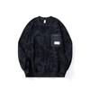 Otoño 2024 Nuevo Sudadera Negra de Manga Larga Estilo Americano para Hombre Holgada Talla Grande Cuello Redondo Ropa Juvenil con Top Interior de Moda