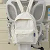 Mochila de Viaje Estilo Coreano Ins Bordado de Lazo Rosa Suave Juvenil Linda y Adorable Mochila para Salidas de Primavera