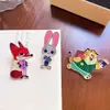 Insignia Metálica de Dibujos Animados Anime Zootopia Broche de Aleación Nick Judy Decoración para Ropa y Bolsos de Hombres y Mujeres