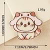 Parche de tela con logotipo bordado por computadora original, insignia bordada, accesorios de ropa, dibujos animados de gato de peluche, logotipo de Zhang Zi