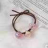 Diadema estilo coreano para mujer, popular en internet, tendón de goma, lazo para mujer, tocado de perlas simple y distintivo, lindo anillo para el cabello, pulsera, cuerda para el cabello de doble uso