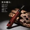 Pipa corta de madera maciza vintage, pipa de tabaco portátil para viajar, madera natural pulida con un tacto suave, accesorio para fumar para hombres