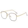 Nuevo Armazón de Metal para Lentes para Mujer Irregular Kick-off Armazón para Lentes para Miopía Moderno Trendy Luz Azul Espejo Plano Fábrica