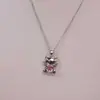 Colar Colar com Pingente de Gato Kt Zircônia Microincrustada em Cobre Corrente de Caixa Pingente de Gato Elfo Desenho Animado Banhado a Ouro Cobre Lm