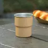 Fornecimento de Comércio Exterior de Copos Degrau de Aço Inoxidável 304, Copos Portáteis Coloridos para Suco e Café, Copos Isolados de Camada Dupla para Uso Externo