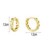 Se0299 Pendientes Frescos y Dulces de Corazón Europeos y Americanos Pendientes Pequeños de Círculo Simple de Plata 925 Pendientes Chapados en Oro para Mujer