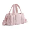 Bolsa de mano acolchada de plumón para mujer, transfronteriza, en stock, con asa superior, bolsa de hombro ligera, impermeable, de nailon, acolchada, hecha a mano