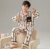 Pijama de Algodón para Niños, Conjunto de Manga Larga y Pantalón Largo para Primavera y Otoño, Adecuado para Niños Mayores, Ropa de Casa tipo Cárdigan Infantil que se Puede Usar Afuera
