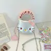 Bolso Bandolera Cruzado de Hombro de Gatita Roja de Dibujos Animados, Bolso Dulce y de Moda para Niña, Bolso de Mano con Cadena Lindo y Divertido