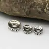 Suministro Directo de Fábrica Cuentas Espaciadoras de Aleación de Plata de Xizang Swastika Cuentas Sueltas Hechas a Mano para Pulsera Collar Accesorios Venta al por Mayor