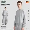 Ckx Marca de Moda 26 Otoño e Invierno Nueva Sudadera de Cuello Redondo 345g Forro Polar Estilo Corto Holgado Hombro Caído Casual Sudadera Cuadrada