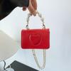 Bolso bandolera de hombro con diseño de amor, estilo coreano, primavera y verano 2025, accesorios para niños y niñas, bolso cuadrado pequeño.