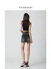 Mismo Estilo que las Marcas GrandesFalda de Mezclilla A-Line Color Gris Grafito Fresca y Elegante para Mujer, Falda Bodycon de Cintura Alta, Nuevo Artículo de Verano
