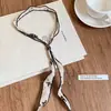 Tecido com Estampa de Leopardo Maillard Colar Lenço Floral para Mulheres, Novo Design Único, Corrente de Suéter Lenço Elegante Puxável