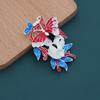 Cheongsam antiguo tapeta de presión temperamento colgante broche electroforesis alto color gota de aceite poroso mariposa baile borla accesorios DIY
