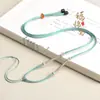 Cordão de Pescoço Ajustável com Padrão Espiral Tecido à Mão e Design Simétrico para Homens e Mulheres, Adequado para Pingentes de Jade e Ágata