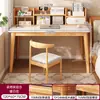 Estantería de Escritorio Mesa Integrada Habitación de Niñas Mesa de Computadora para el Hogar con Cajones Patas de Madera Maciza Pared Mesa de Estudio para Estudiantes