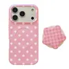 Acabado mate de lunares, adecuado para funda de teléfono iPhone 18 Pro Max, magnético Apple 17, diseño simple 16, soporte en forma de estrella 15, 14
