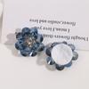 Zhen Tu Super Hada Brillante Vidrio Cristal Doble Capa Flor Colorida Hecho a Mano DIY Pasador Accesorios para Mujer