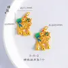 Accesorios DIY de Oro vietnamita de larga data Zorro de Nueve Colas koi Loto verde Duru colgante cadena de suéter de conejo mujer
