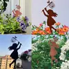 Arco de Ferro Estilo Vintage para Jardim, Inserções, Etiquetas e Placas Florais para Marcadores de Plantas, Decorações de Jardim e Enfeites para Vasos de Suculentas