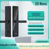 Novo Fechadura Inteligente para Uso Doméstico, Fechadura de Porta Inteligente com Impressão Digital e Senha, Fechadura de Porta de Entrada, Fechadura de Porta com Cartão de Proximidade para Apartamentos e Hotéis, Fechadura Eletrônica