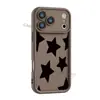 Funda para iPhone 18 Pro Max de venta más popular en el extranjero con diseño de estrellas negras, carcasa blanda a prueba de caídas, funda protectora para iPhone 15