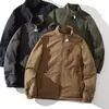 Reversível! Forrada de fleece e espessa, esta nova jaqueta casual masculina para outono/inverno, à prova de vento e resistente à água, com gola alta, é perfeita para usar em camadas.