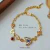 Moda de Verano Exquisito Retro Combinable Color Esmalte al Óleo Mariposa Pulsera Lujo Ligero de Alta Gama Pulsera de Temperamento para Mujer