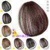 Selección Hongxiu - Flequillo de Aire Completo Tejido a Mano, Flequillo de Cabello Humano Real, Mini Flequillo Ligero
