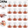 24 nuevas fundas para patas de mesa y silla con reducción de ruido silenciosa, resistentes al desgaste, engrosadas, almohadillas protectoras para patas de muebles, con asistencia antideslizante, protectores de patas de silla anti-caída
