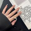 Anillo Simple de Perla Pequeña Estilo Coreano para Mujer con Sentido del Diseño, Lujo Ligero, Moderno, Personalizado, Combinable con Todo, Abierto, Ajustable, Anillo para Dedo para Adelgazar
