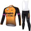 Traje de ciclismo de manga larga versión de flota al por mayor de fábrica del Tour de Francia para hombre, primavera y otoño, transpirable, tirantes para bicicleta de carretera