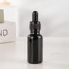 Botella de esencia de vidrio negro spot líquido de esencia botella para rellenar botella con gotero de cabeza de goma botella pequeña de muestra portátil botella oscura para aceite medicinal
