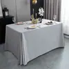 Toalha de Mesa para Casamento à Prova de Óleo e Manchas Retangular Especial para Sala de Conferências Mesa Longa Stand de Feira Cor Sólida Toalha de Mesa de Hotel