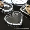 Prato de Vidro com Borda de Coração de Luxo Leve Prato para Bife Ocidental Prato de Banquete Prato de Sobremesa para Casa Prato Raso Prato de Salada