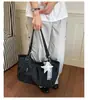 Bolsa feminina de ombro único, estilo casual, bolsa tote de cor sólida, novo modelo 2026, grande capacidade, bolsa de mão versátil, bolsa de ombro, transfronteiriça